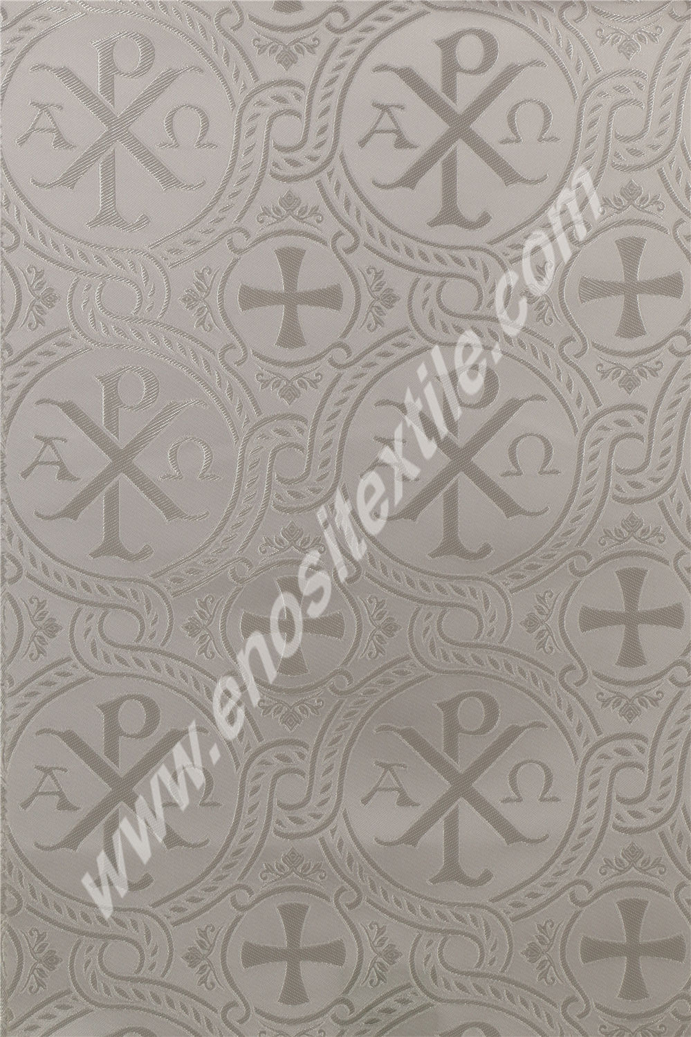 KL-023 White-Silver Brocade Fabrics